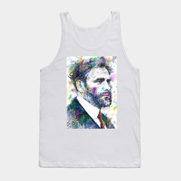 GUSTAV KLIMT watercolor portrait Tank Top by lautir